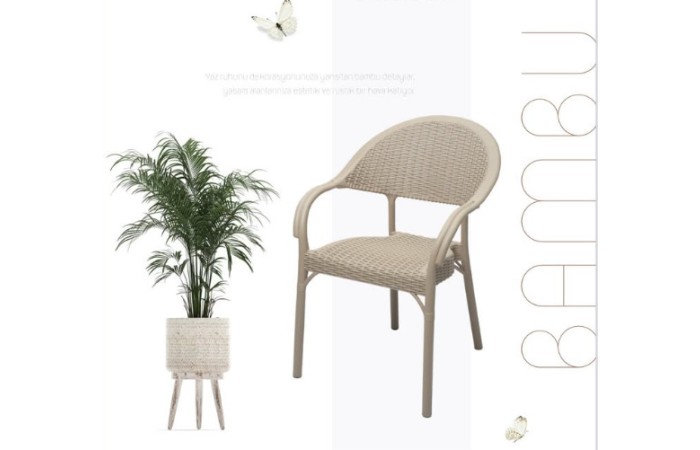 Bambu Rattan Takım 90*90 Cappucino