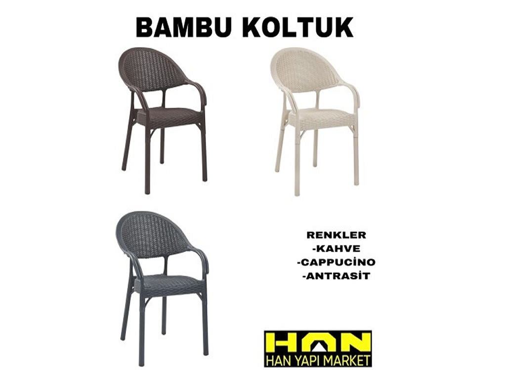 Bambu Sandalye 6'lı Takım