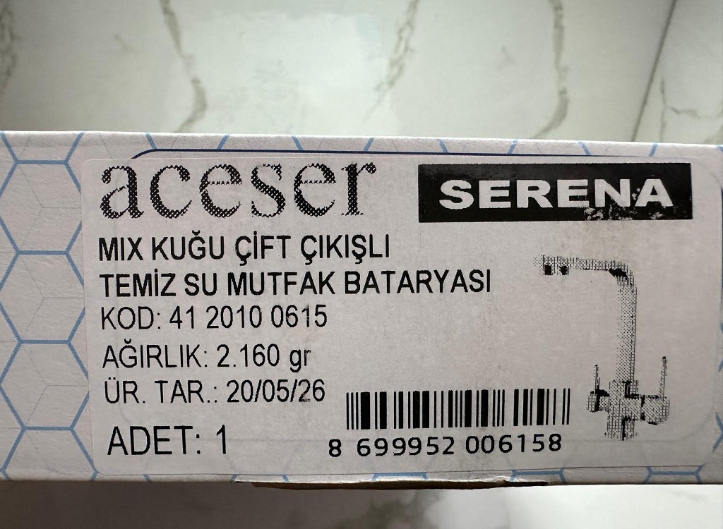 Aceser Serena – Arıtmalı Kare Mutfak Bataryası