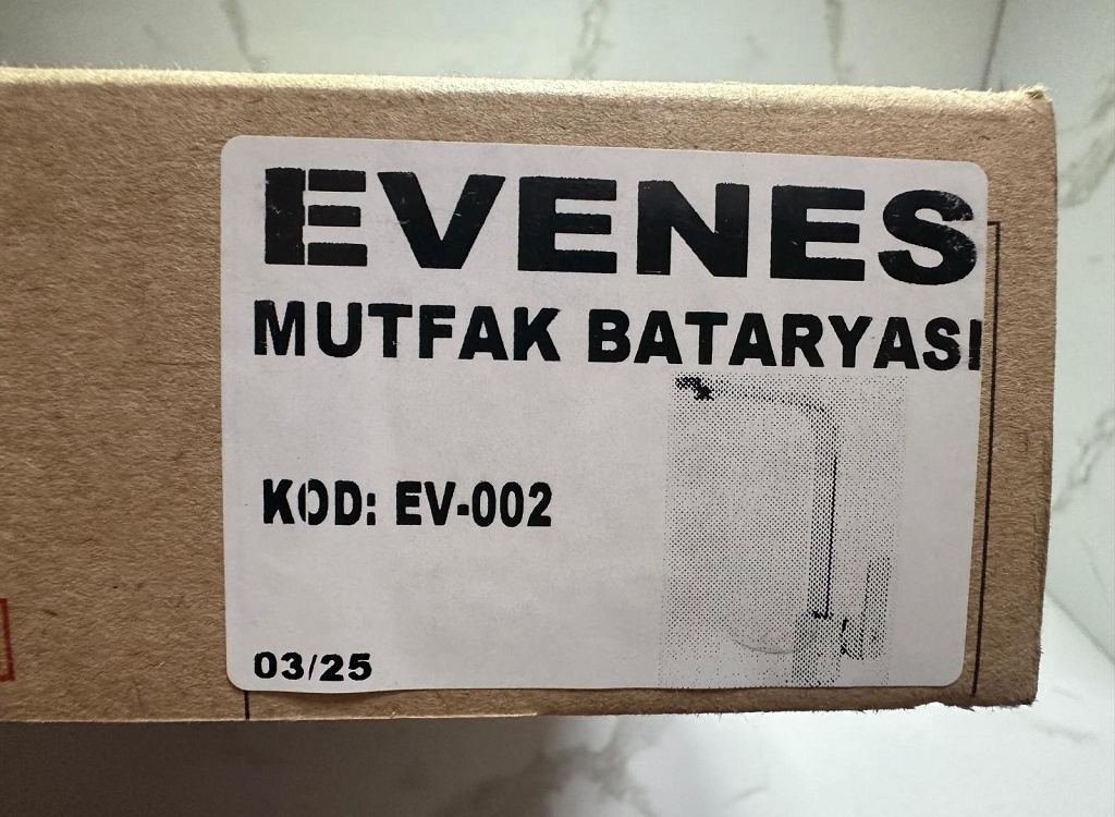 Nideir / Evenes – L Borulu Kare Mutfak Evye Bataryası